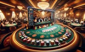 Roulette table with asia77 slot number and color betting options